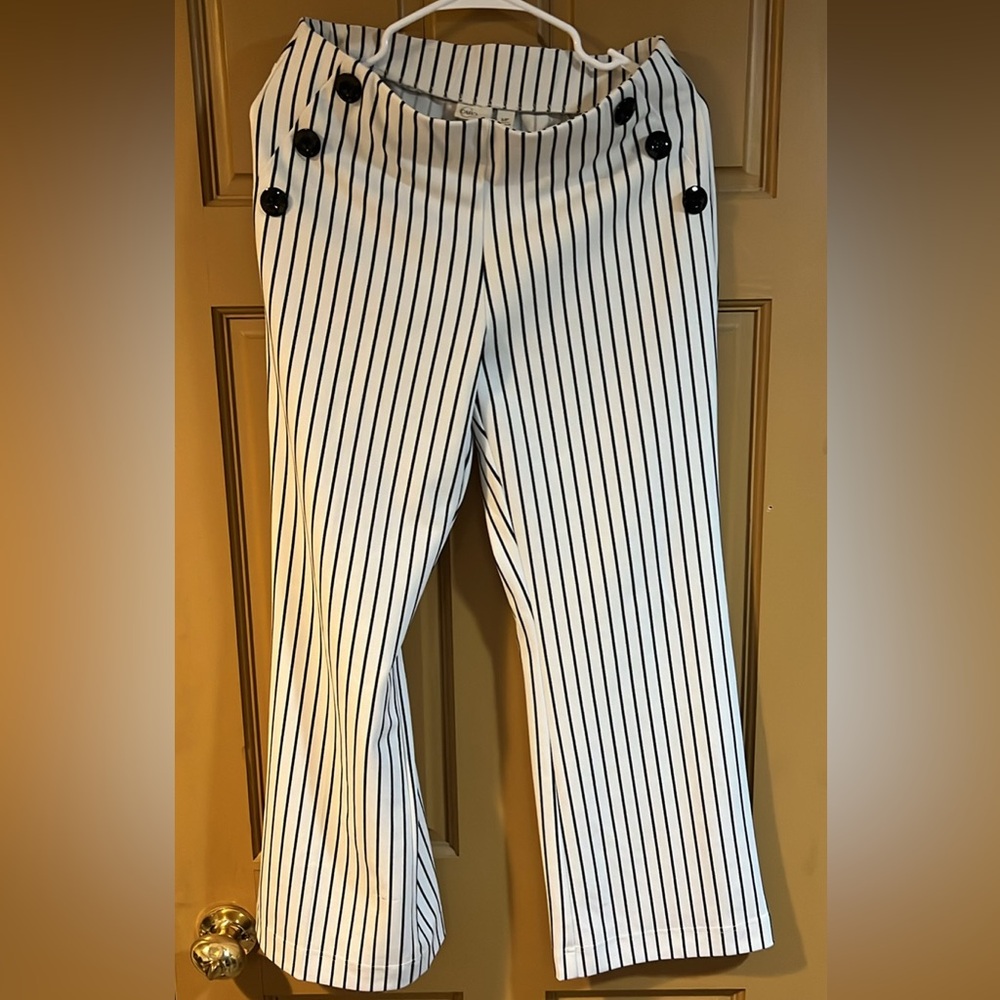Black and White Striped Pants